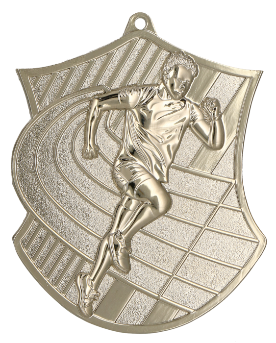 Medal odlewany srebrny MD8061/S – biegi, 80 × 60 mm