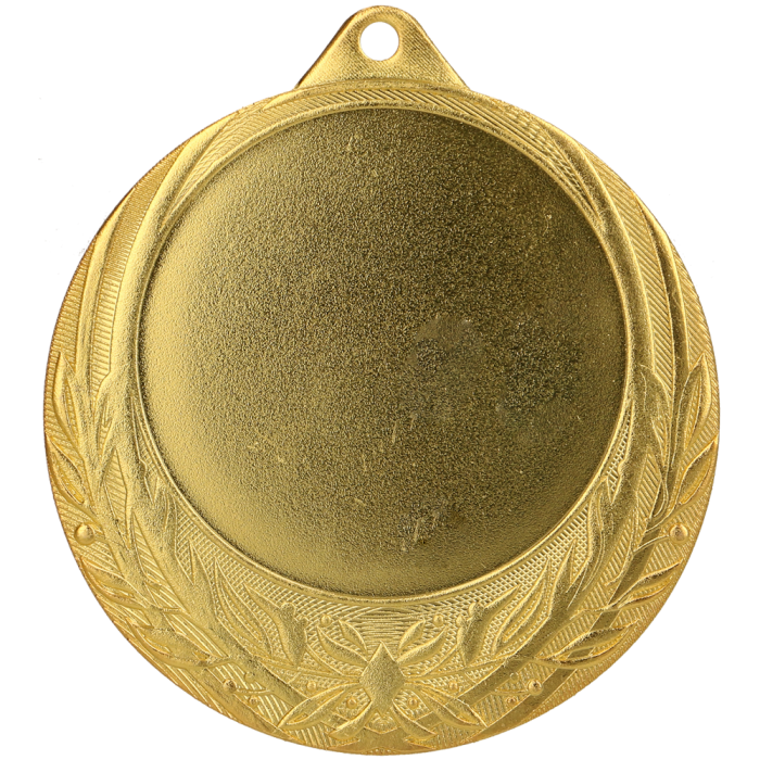 Medal stalowy złoty z miejscem na emblemat 50 mm ME0170/G – Ø 70 mm