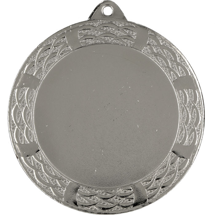 Medal stalowy srebrny z miejscem na emblemat ME0270/S – Ø 70 mm