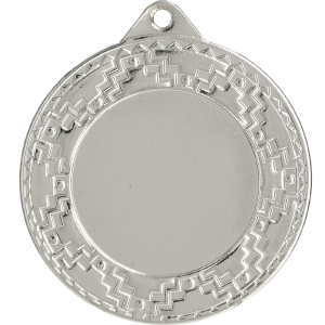 Medal stalowy srebrny z miejscem na emblemat ME0340/S – Ø 40 mm
