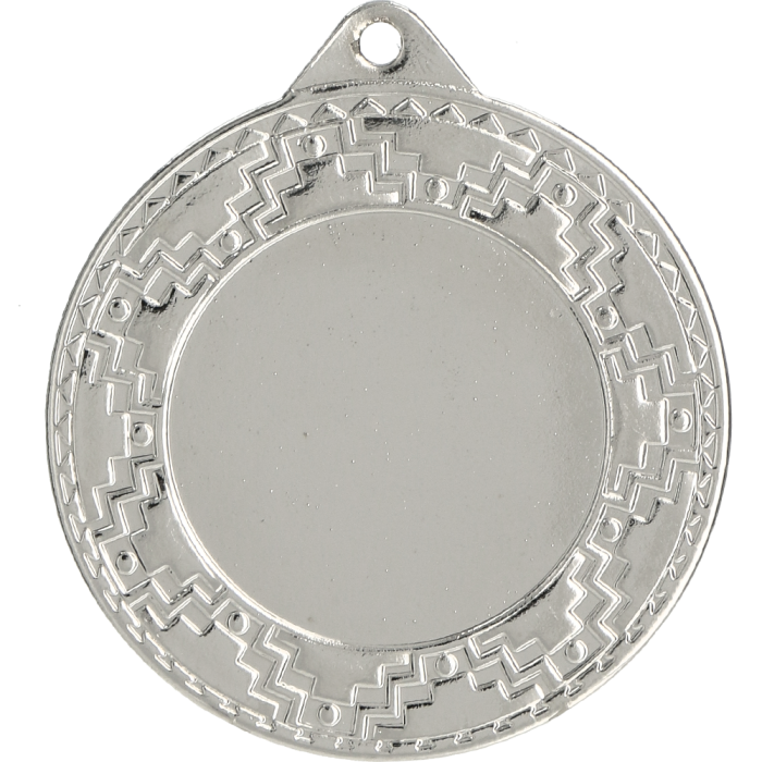 Medal stalowy srebrny z miejscem na emblemat ME0340/S – Ø 40 mm