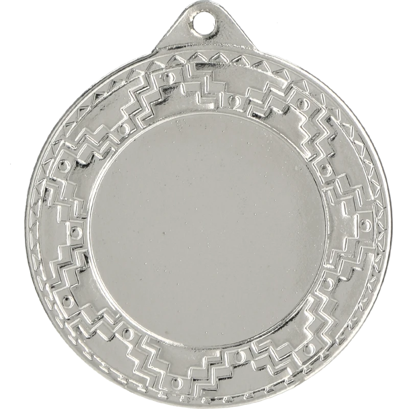 Medal stalowy srebrny z miejscem na emblemat ME0340/S – Ø 40 mm
