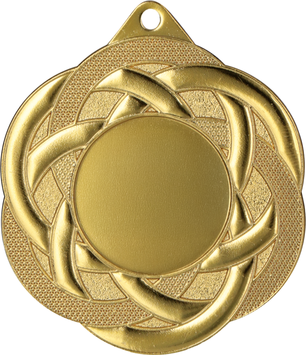 Medal stalowy złoty z miejscem na emblemat 25 mm ME5001/G – Ø 50 mm