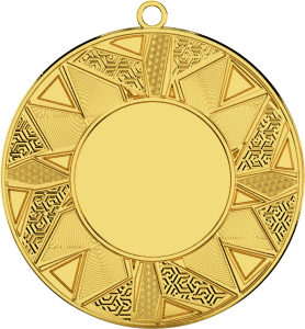 Medal stalowy złoty z miejscem na emblemat 25 mm ME5002/G – Ø 50 mm