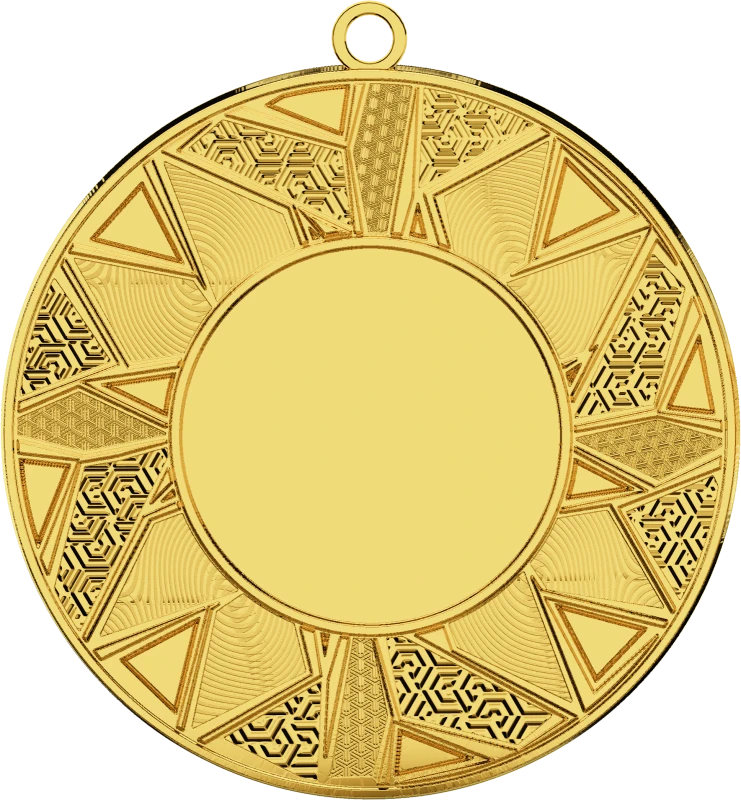 Medal stalowy złoty z miejscem na emblemat 25 mm ME5002/G – Ø 50 mm