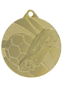 Medal stalowy złoty ME5003/G – piłka nożna, Ø 50 mm