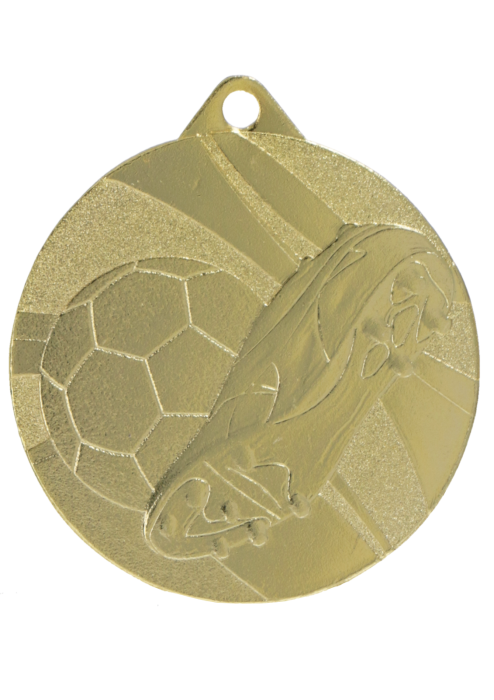 Medal stalowy złoty ME5003/G – piłka nożna, Ø 50 mm