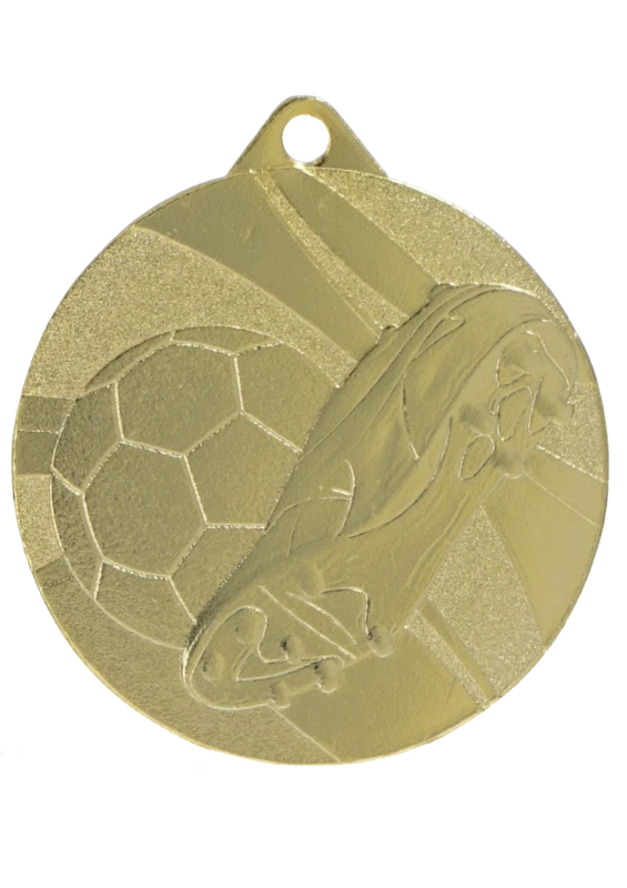 Medal stalowy złoty ME5003/G – piłka nożna, Ø 50 mm