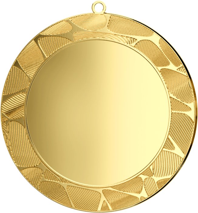 Medal stalowy złoty z miejscem na emblemat 50 mm ME7001/G – Ø 70 mm