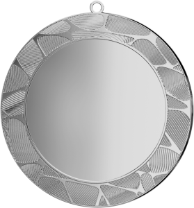 Medal stalowy srebrny z miejscem na emblemat 50 mm ME7001/S – Ø 70 mm