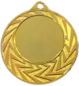 Medal stalowy złoty z miejscem na emblemat 25 mm MMC0240/G – Ø 40 mm