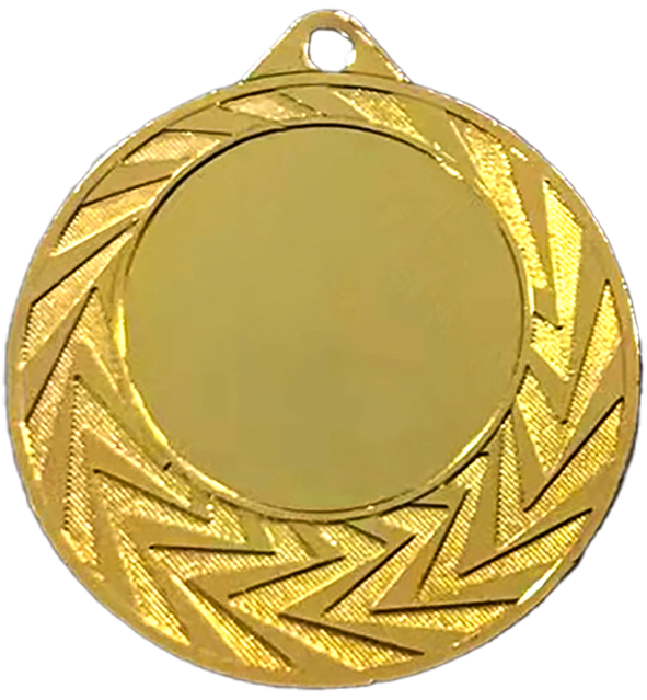 Medal stalowy złoty z miejscem na emblemat 25 mm MMC0240/G – Ø 40 mm