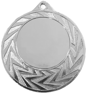 Medal stalowy srebrny z miejscem na emblemat 25 mm MMC0240/S – Ø 40 mm