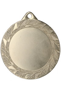 Medal stalowy srebrny z miejscem na emblemat 50 mm MMC0270/S – Ø 70 mm