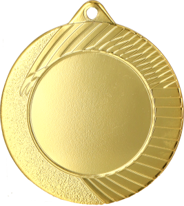 Medal stalowy złoty z miejscem na emblemat 33 mm MMC1050/G – Ø 50 mm