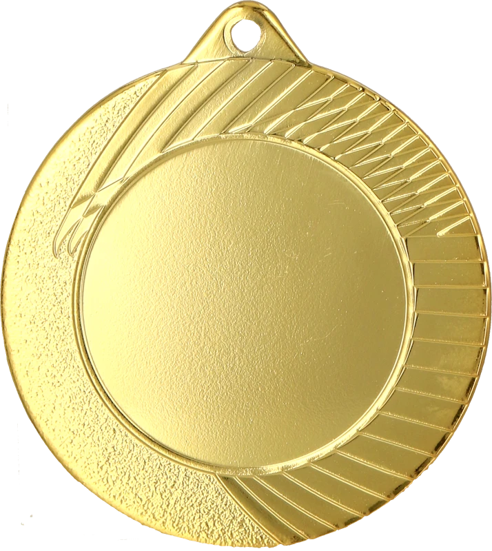 Medal stalowy złoty z miejscem na emblemat 33 mm MMC1050/G – Ø 50 mm