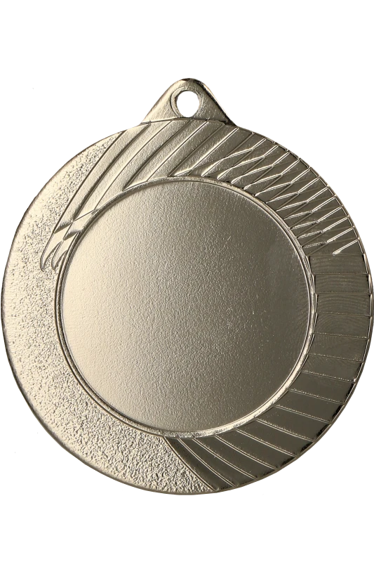 Medal stalowy srebrny z miejscem na emblemat 33 mm MMC1050/S – Ø 50 mm