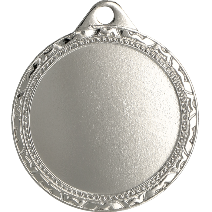 Medal stalowy srebrny z miejscem na emblemat MMC1132/S – Ø 32 mm