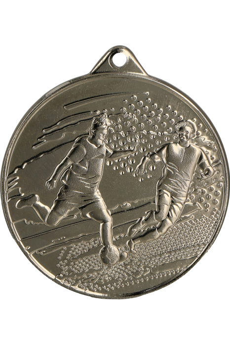Medal stalowy srebrny MMC1150/S – piłka nożna, Ø 50 mm