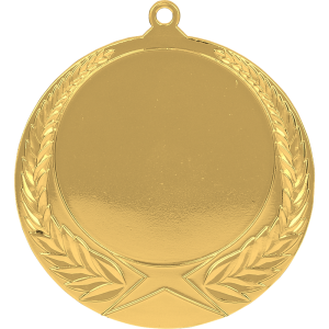 Medal stalowy złoty z miejscem na emblemat 50 mm MMC1170/G – Ø 70 mm