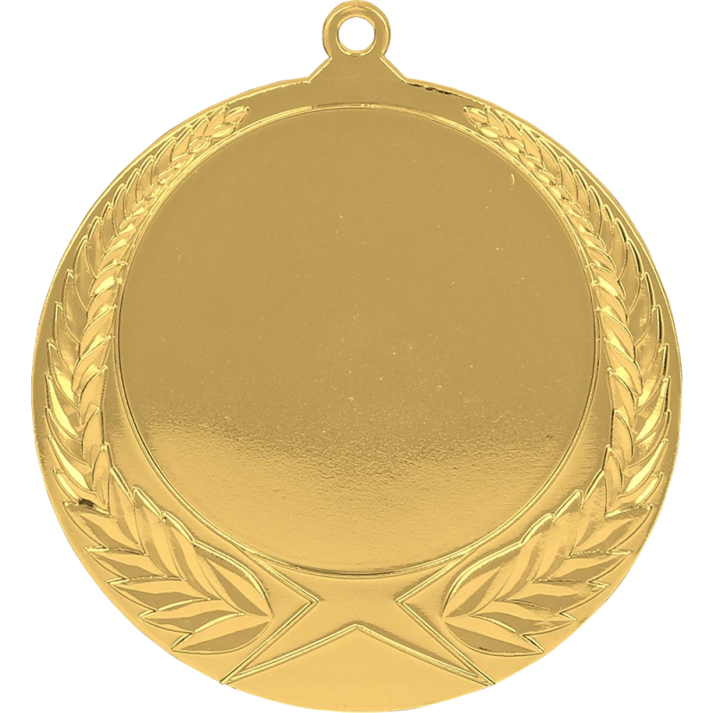 Medal stalowy złoty z miejscem na emblemat 50 mm MMC1170/G – Ø 70 mm