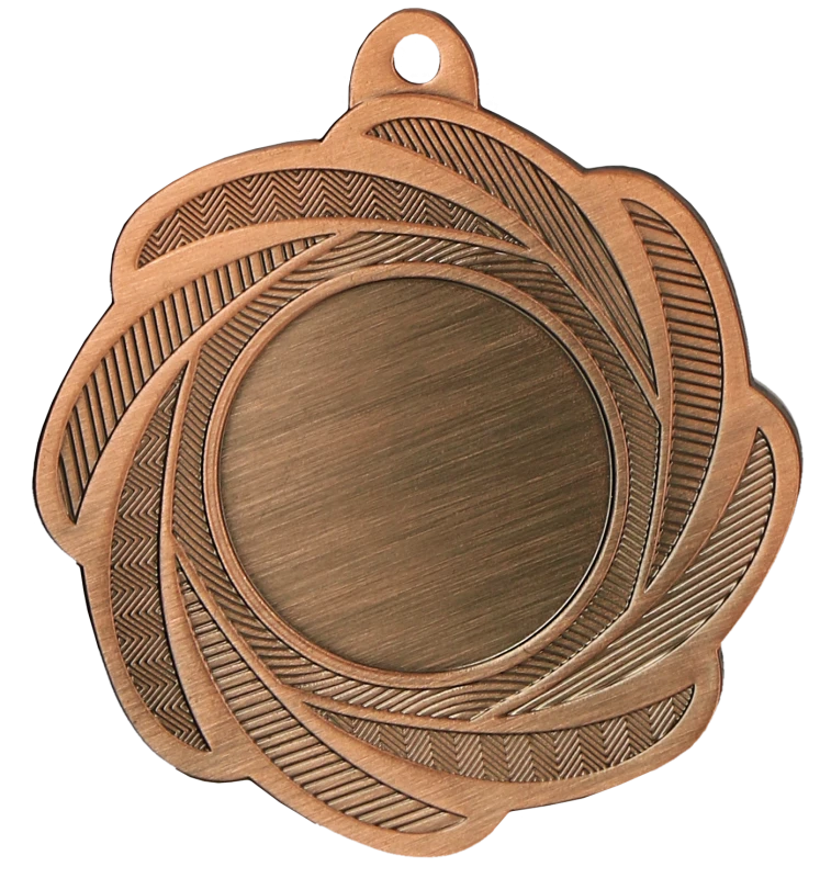 Medal stalowy złoty z miejscem na emblemat 25 mm MMC1350/G – Ø 50 mm