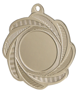 Medal stalowy srebrny z miejscem na emblemat 25 mm MMC1350/S – Ø 50 mm