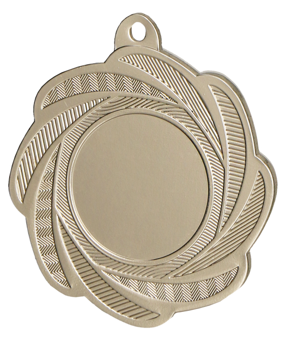 Medal stalowy srebrny z miejscem na emblemat 25 mm MMC1350/S – Ø 50 mm