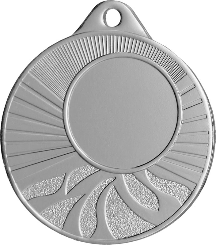 Medal stalowy srebrny z miejscem na emblemat 25 mm MMC1650/S – Ø 50 mm