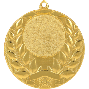 Medal stalowy złoty z miejscem na emblemat 25 mm MMC1750/G – Ø 50 mm
