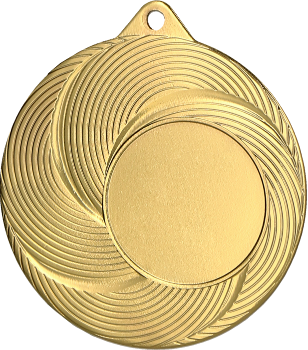 Medal stalowy złoty z miejscem na emblemat 25 mm MMC2050/G – Ø 50 mm