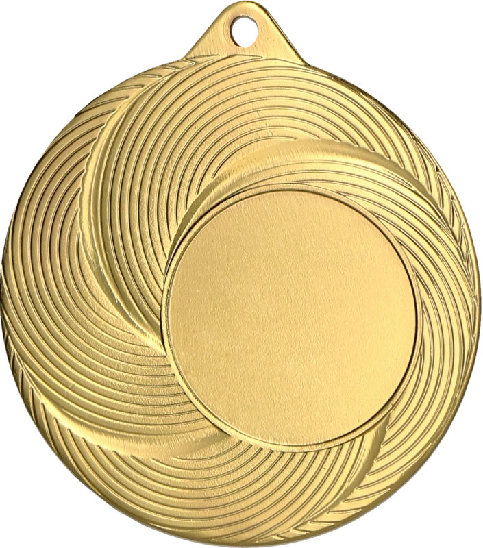 Medal stalowy złoty z miejscem na emblemat 25 mm MMC2050/G – Ø 50 mm