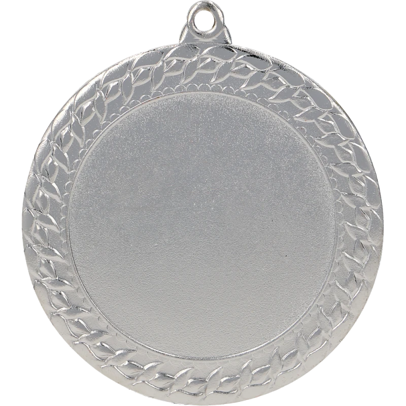 Medal stalowy srebrny z miejscem na emblemat 50 mm MMC2072/S – Ø 70 mm