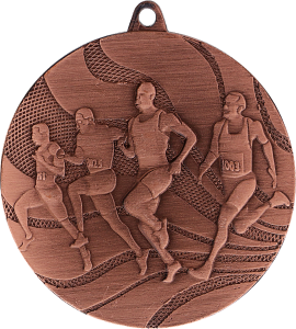 Medal stalowy brązowy MMC2350/B – biegi, Ø 50 mm
