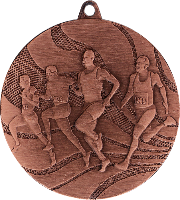 Medal stalowy brązowy MMC2350/B – biegi, Ø 50 mm