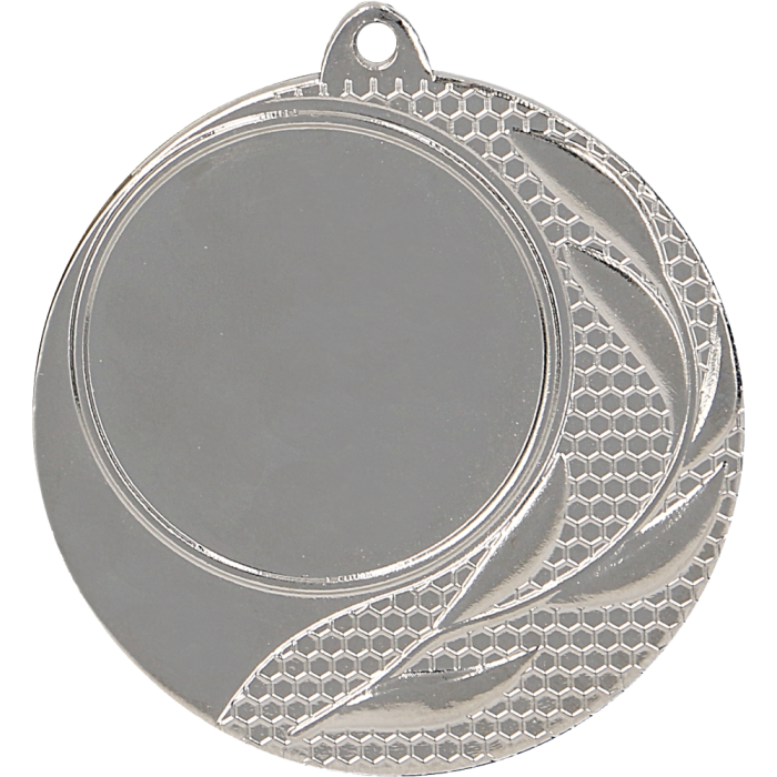 Medal stalowy srebrny z miejscem na emblemat 25 mm MMC2540/S – Ø 40 mm