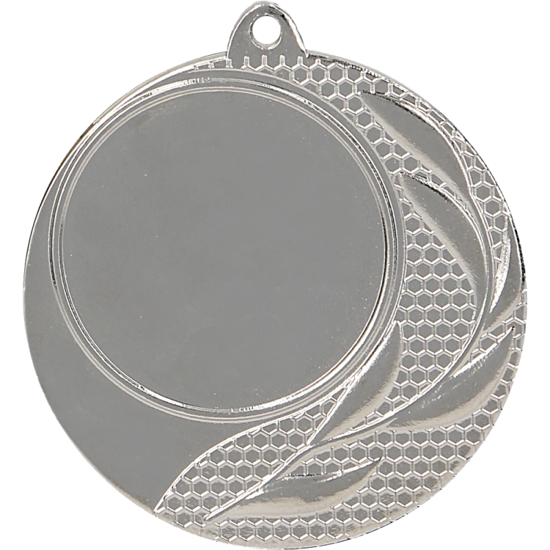 Medal stalowy srebrny z miejscem na emblemat 25 mm MMC2540/S – Ø 40 mm