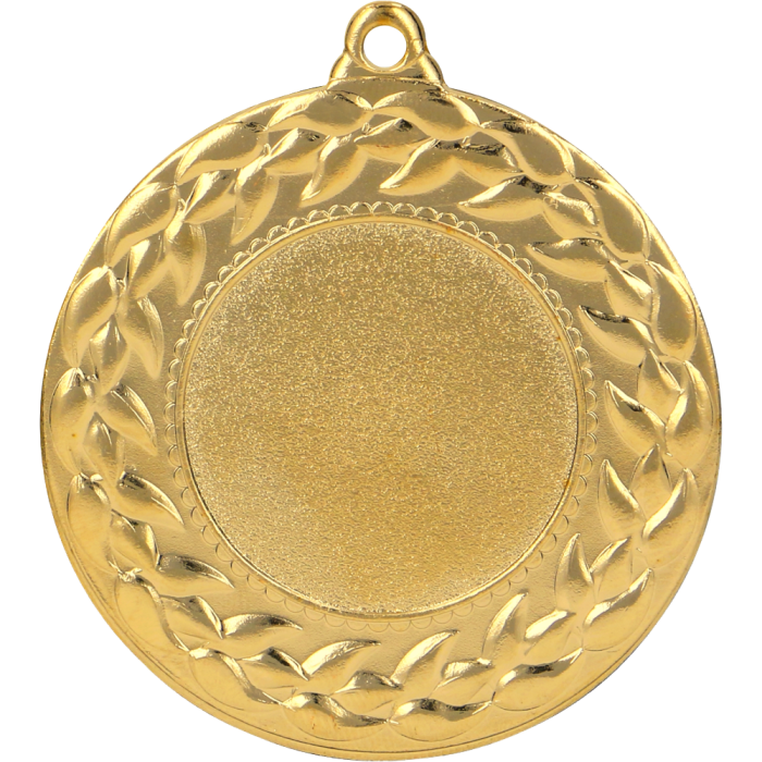Medal stalowy złoty z miejscem na emblemat 25 mm MMC3045/G – Ø 45 mm