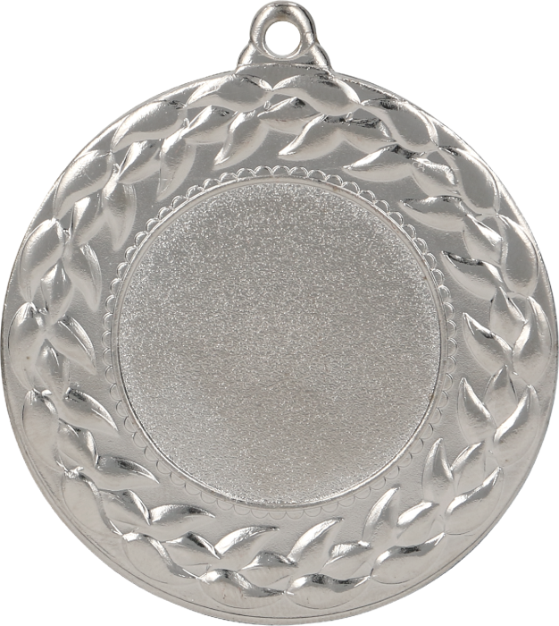 Medal stalowy srebrny z miejscem na emblemat 25 mm MMC3045/S – Ø 45 mm