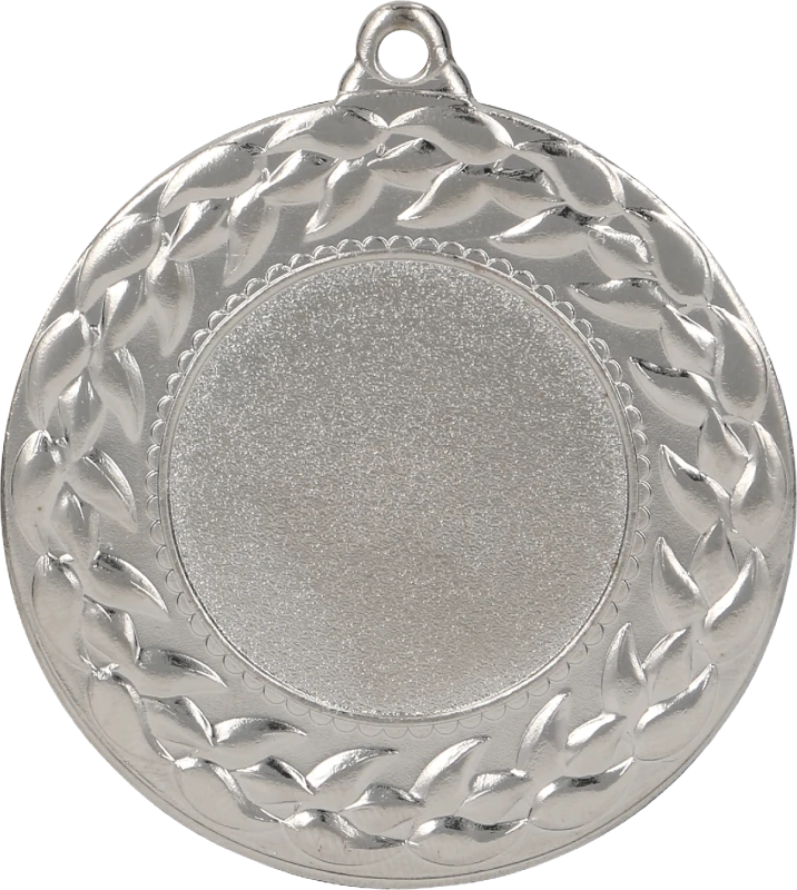 Medal stalowy srebrny z miejscem na emblemat 25 mm MMC3045/S – Ø 45 mm