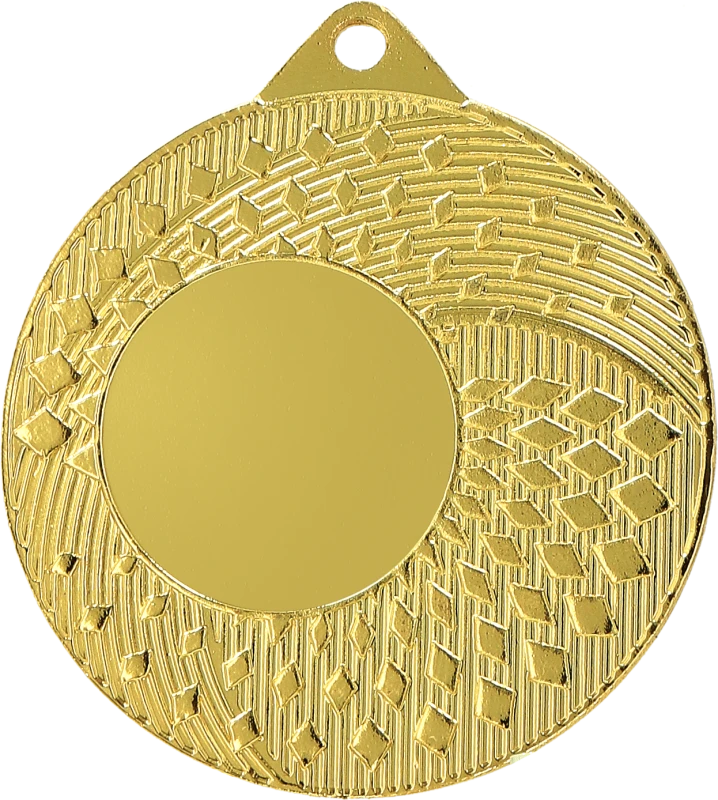 Medal stalowy złoty z miejscem na emblemat 25 mm MMC31050/G – Ø 50 mm