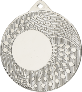 Medal stalowy srebrny z miejscem na emblemat 25 mm MMC31050/S – Ø 50 mm