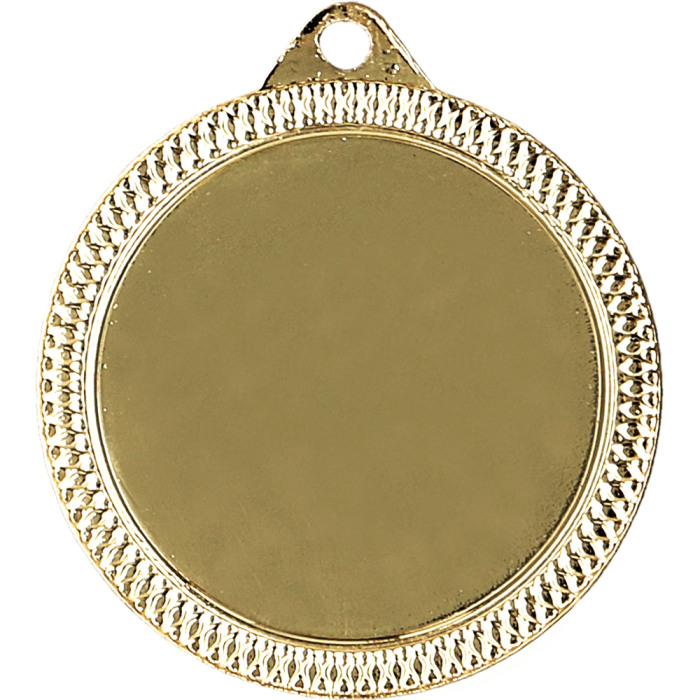Medal stalowy złoty z miejscem na emblemat 25 mm MMC3232/G – Ø 32 mm