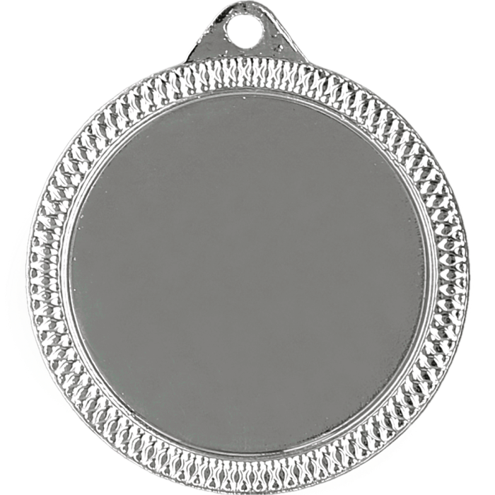 Medal stalowy srebrny z miejscem na emblemat 25 mm MMC3232/S – Ø 32 mm