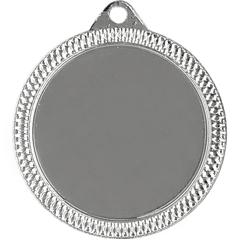 Medal stalowy srebrny z miejscem na emblemat 25 mm MMC3232/S – Ø 32 mm
