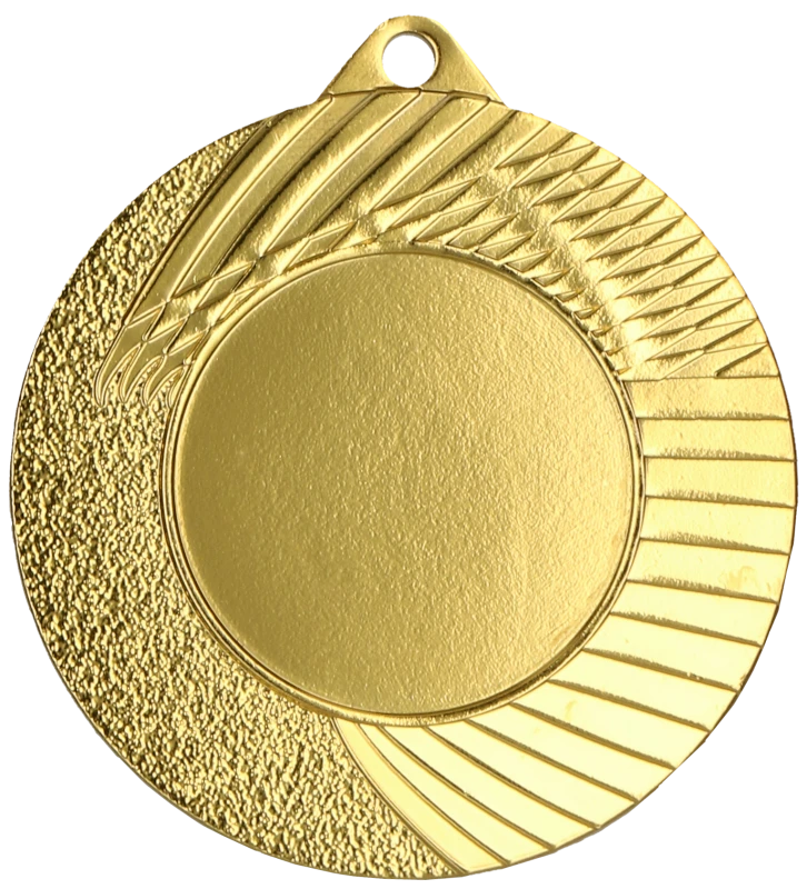 Medal stalowy złoty z miejscem na emblemat 25 mm MMC4502/G – Ø 45 mm