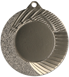 Medal stalowy srebrny z miejscem na emblemat 25 mm MMC4502/S – Ø 45 mm