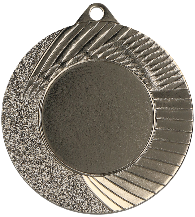 Medal stalowy srebrny z miejscem na emblemat 25 mm MMC4502/S – Ø 45 mm