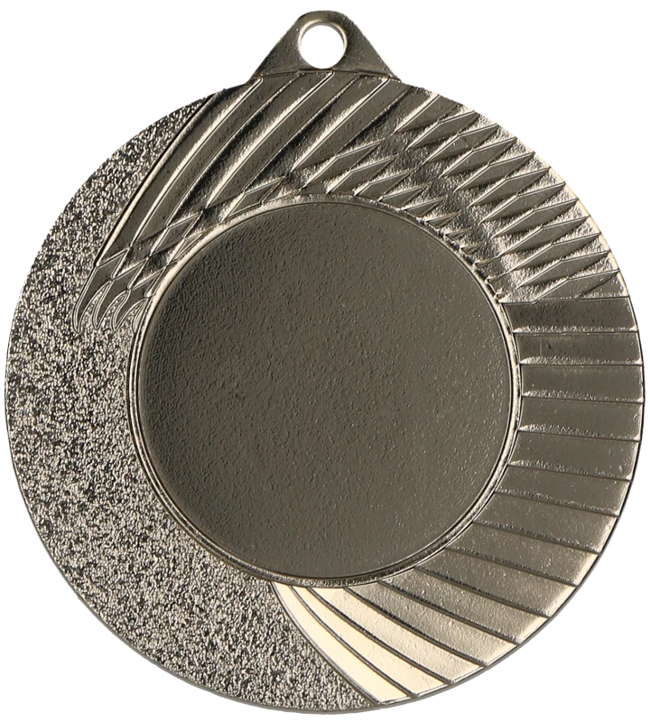 Medal stalowy srebrny z miejscem na emblemat 25 mm MMC4502/S – Ø 45 mm