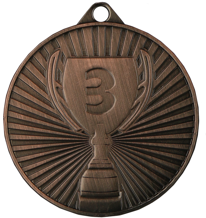 Medal stalowy brązowy MMC4504/B – pucharek, Ø 45 mm